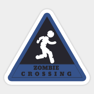 Halloween Zombie crossing Sticker